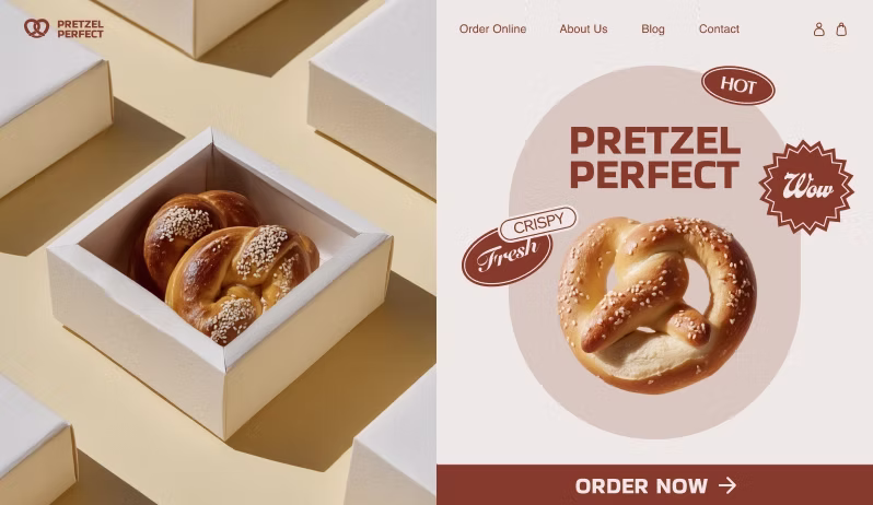 Pretzel wix website